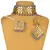 Grey Copper Kundan Gold Plated Necklace with Earring & Mang Tika