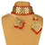 Red Copper Kundan Gold Plated Necklace with Earring & Mang Tika
