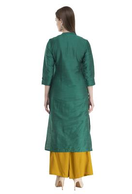 green Women Embroidered POLLY SILK KD17A 2
