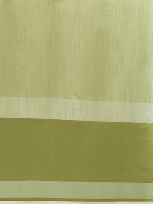 Light green plain linen saree with blouse 3