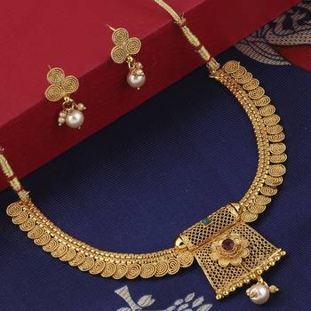 Gold Plated Traditional Designer Long Set Combo For Women 5