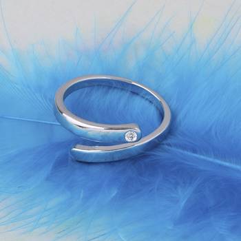 Silver Plated Adjustable Ring With 1 Piece Red Rose Gift Box  For Girls And Women 3