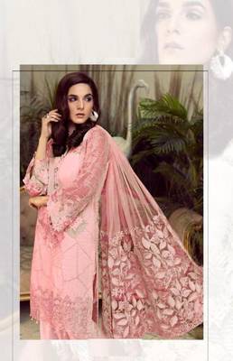 Baby-pink embroidered faux georgette salwar 2