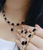 Black American  Diamonds Necklace  Sets