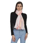 White & Multi Striped Cotton Stole