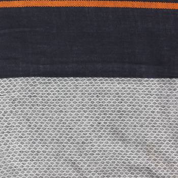 Steel Grey & Multi Woven Geometric Viscose Rayon Stole 5