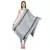 Grey & Black Woven Geometric Viscose Rayon Stole
