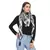 Black & White Woven Arabic Viscose Rayon Square Scarf