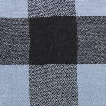 Blue & Black Woven Dobby Viscose Rayon Square Scarf 5