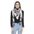 Black & White Woven Polyester Square Scarf