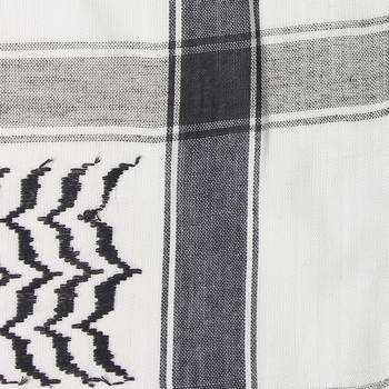 Black & White Woven Polyester Square Scarf 5