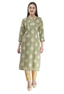 light green womens rayon straight kurta KD18C 1