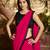 Coral Embroidered Fancy Fabric Bollywood Saree With Blouse