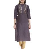 Lavender womens rayon straight kurta LG300