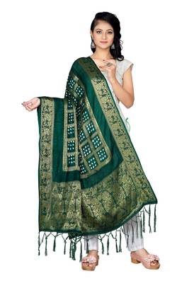 green BANDHANI BANDHEJ DUPATTA 1