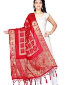 red BANDHANI BANDHEJ DUPATTA