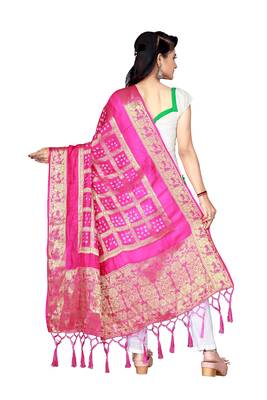 pink BANDHANI BANDHEJ DUPATTA 2