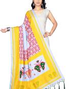 yellow DESINGER PRINTED REYON COTTON DUPATTA