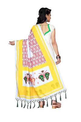 yellow DESINGER PRINTED REYON COTTON DUPATTA 2