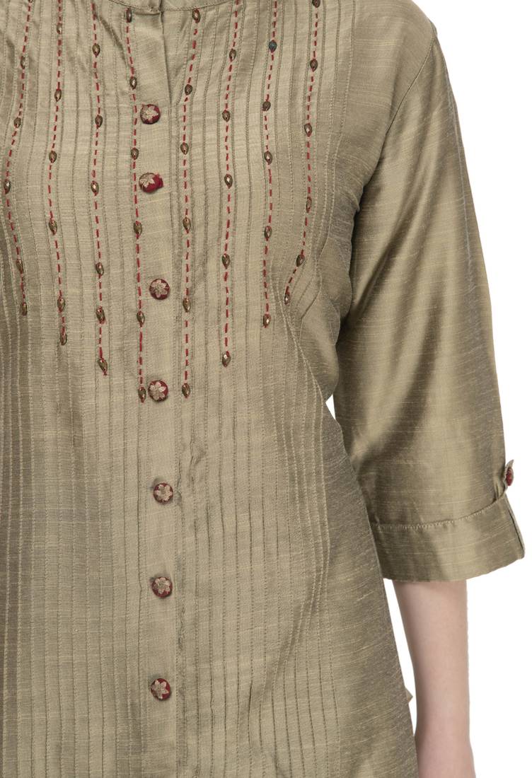 gold Womens Embroidered polly silk LG301