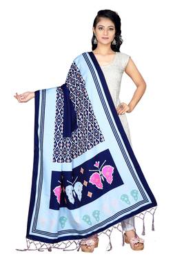 blue DESINGER PRINTED REYON COTTON DUPATTA 1