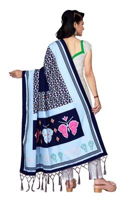blue DESINGER PRINTED REYON COTTON DUPATTA 2