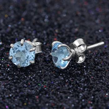 Blue Topaz   Studs 3