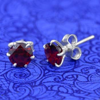 Maroon Garnet Studs 3