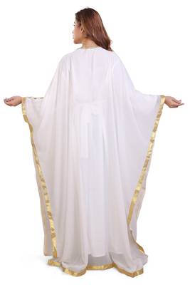 white moroccan islamic dubai kaftan farasha zari and stone work dress 5