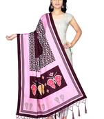 purple DESINGER PRINTED REYON COTTON DUPATTA