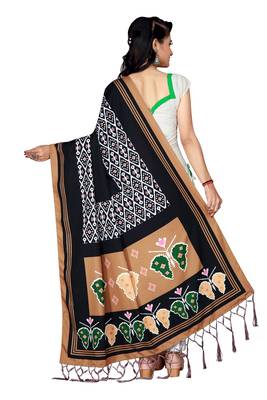 brown DESINGER PRINTED REYON COTTON DUPATTA 2