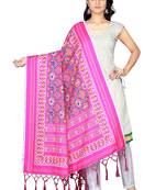 pink PATOLA PRINTED RETON COTTON DUPATTA