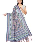 blue PATOLA PRINTED RETON COTTON DUPATTA