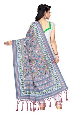 blue PATOLA PRINTED RETON COTTON DUPATTA 2
