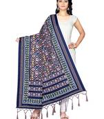 blue PATOLA PRINTED RETON COTTON DUPATTA