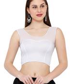 Women's Silver Sweetheart Yoke Stretchable Casual Readymade Saree Blouse