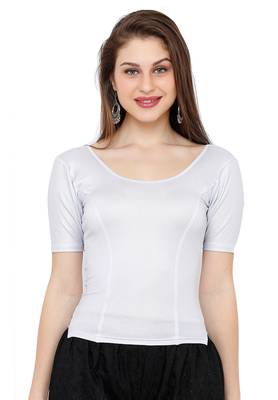 Women's Silver Long Casual Stretchable Readymade Saree Blouse 1