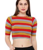 Women's Multicolour Casual Stretchable Readymade Saree Blouse