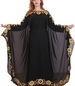 black moroccan ramadan islamic dubai kaftan farasha aari and stone work dress