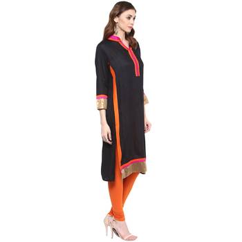 Ridan rayon  multicolour straight kurti 4
