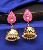 Pink Jhumkas