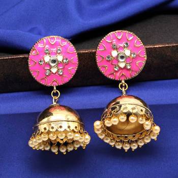 Pink Jhumkas 1