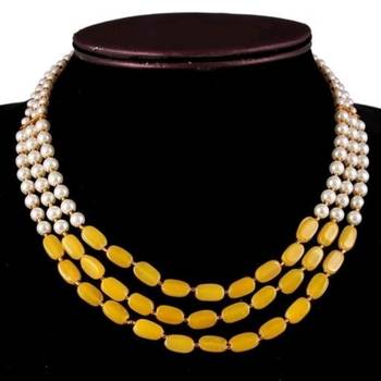 Yellow Pearl Necklaces 1