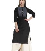 black Womens Embroidered polly silk RK2162B