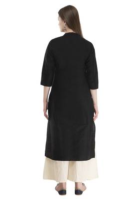 black Womens Embroidered polly silk RK2162B 2