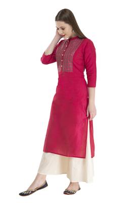 pink Womens Embroidered polly silk RK2162C 5