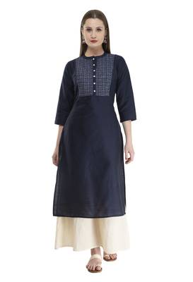 navy blue Womens Embroidered polly silk RK2162G 1