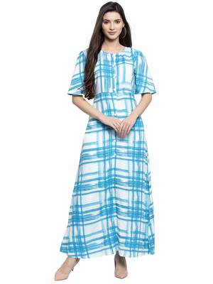 Blue printed rayon kurtas-and-kurtis 1