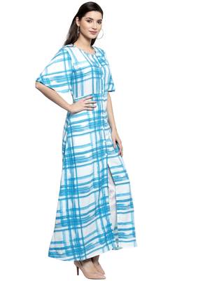 Blue printed rayon kurtas-and-kurtis 3