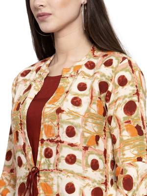 Maroon printed rayon kurtas-and-kurtis 5